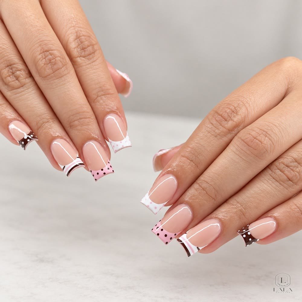 French manicure at Lala Nails Spa in Winnetka, CA