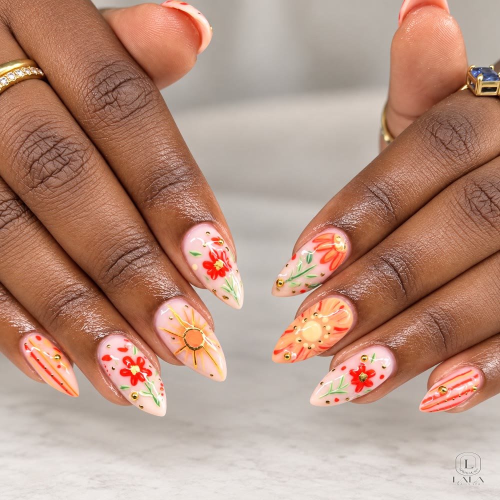 Nail art design 46 by Lala Nails Spa, Winnetka CA
